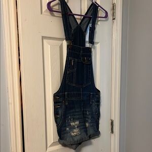 Lei Blue Denim One Piece with Distressed Details